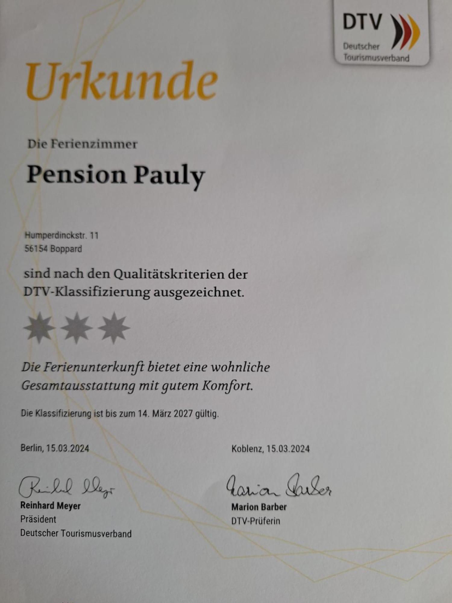 Pension Pauly Boppard Exterior foto